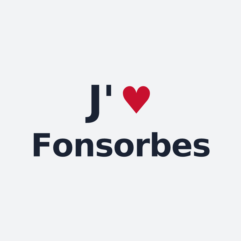 Poster personnalisé Fonsorbes — design J'aime Fonsorbes