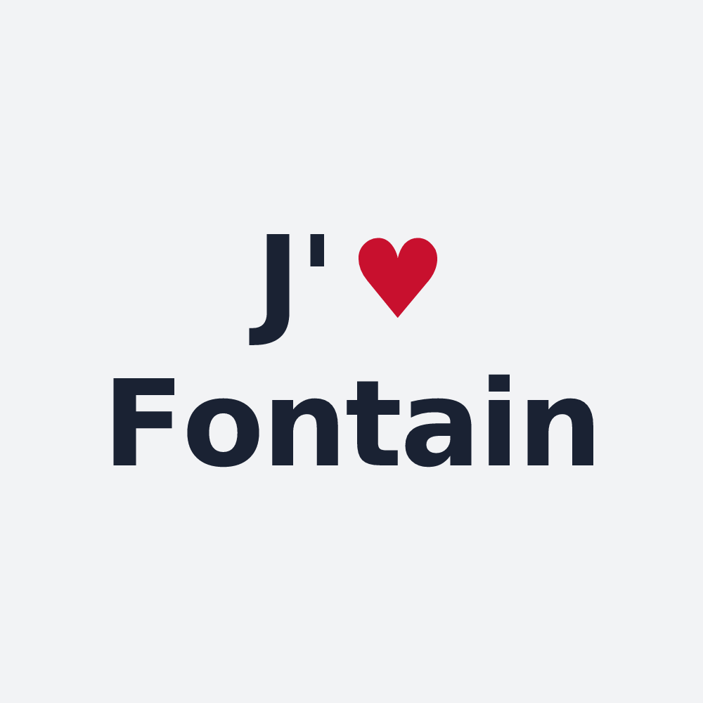 Poster personnalisé Fontain — design J'aime Fontain
