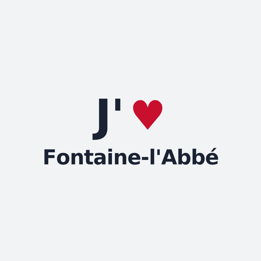 Poster personnalisé Fontaine-l'Abbé — design J'aime Fontaine-l'Abbé
