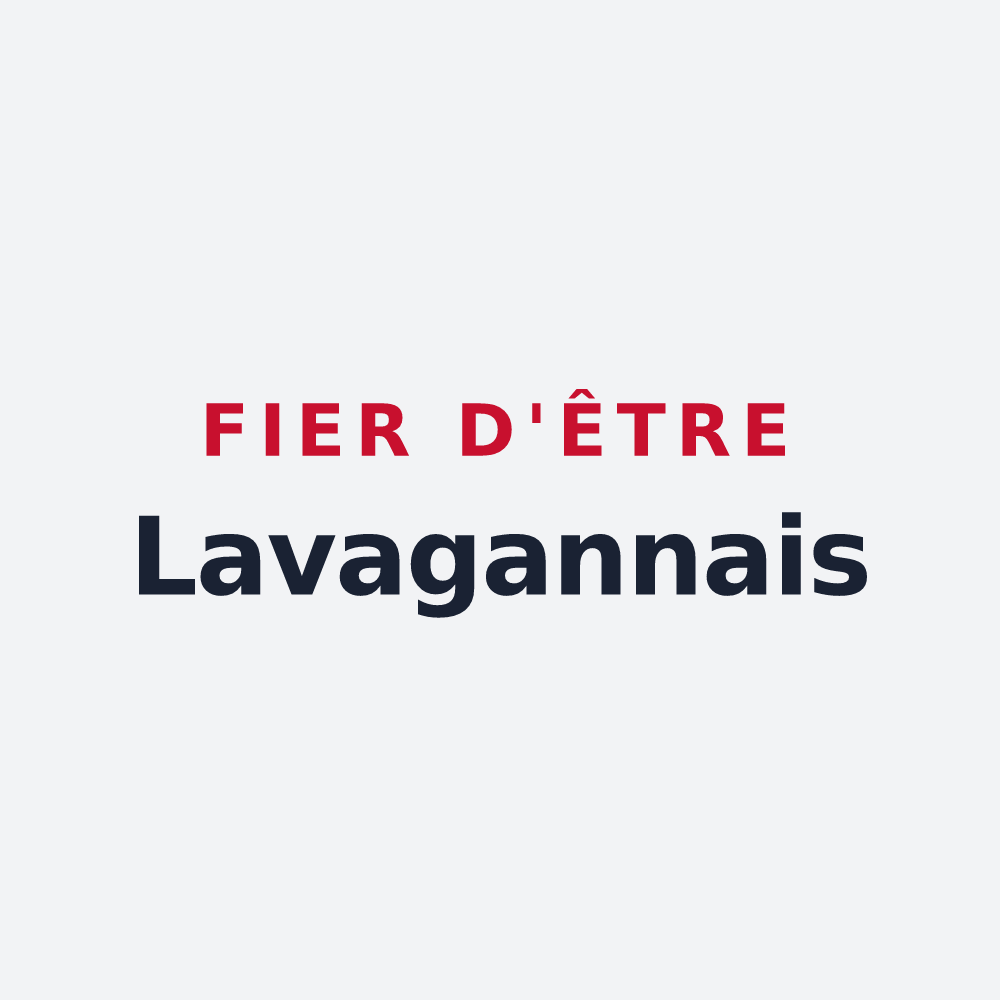 Poster « Fier d'être Lavagannais » — design pour Fontaine-Lavaganne