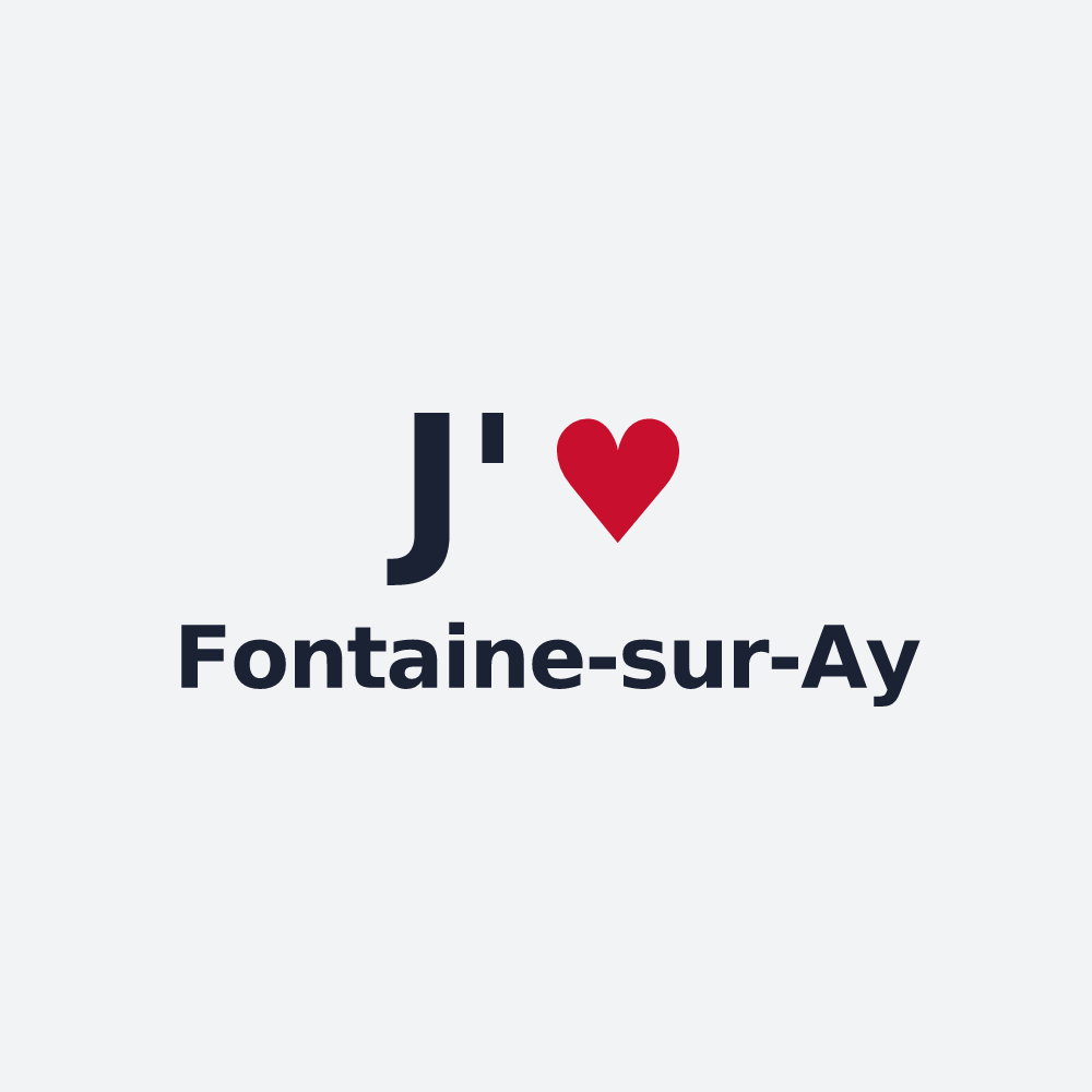 Poster personnalisé Fontaine-sur-Ay — design J'aime Fontaine-sur-Ay