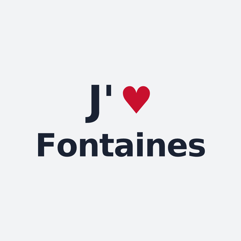 Poster personnalisé Fontaines — design J'aime Fontaines