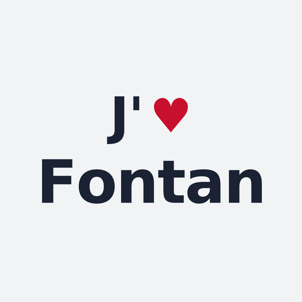 Poster personnalisé Fontan — design J'aime Fontan