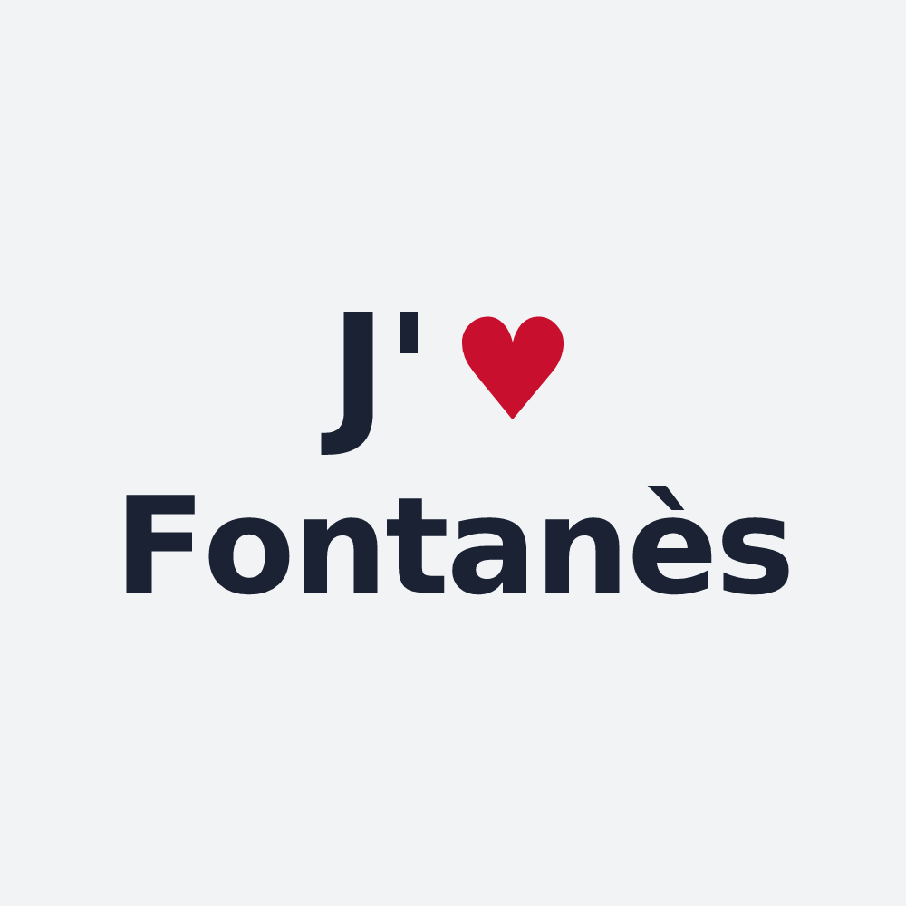Poster personnalisé Fontanès — design « J'aime Fontanès » imprimé sur le poster
