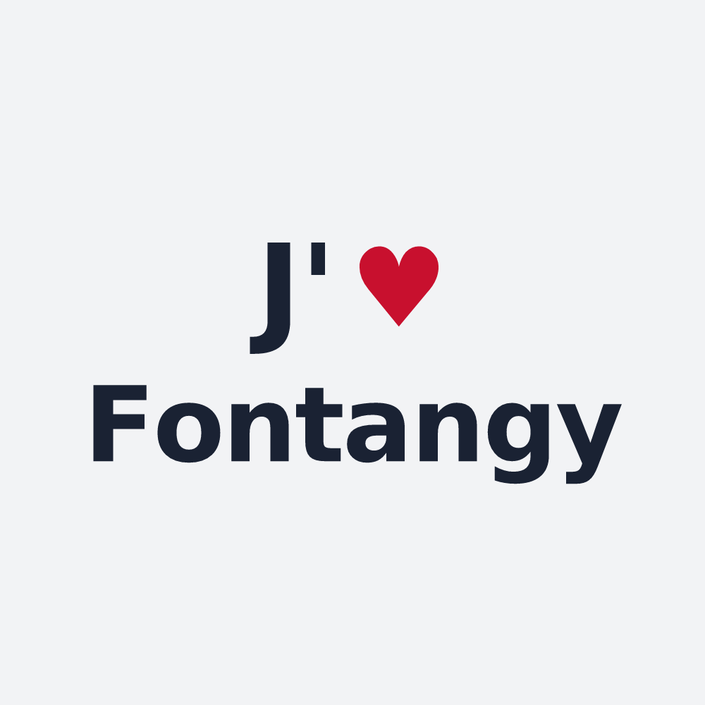 Poster personnalisé Fontangy — design J'aime Fontangy