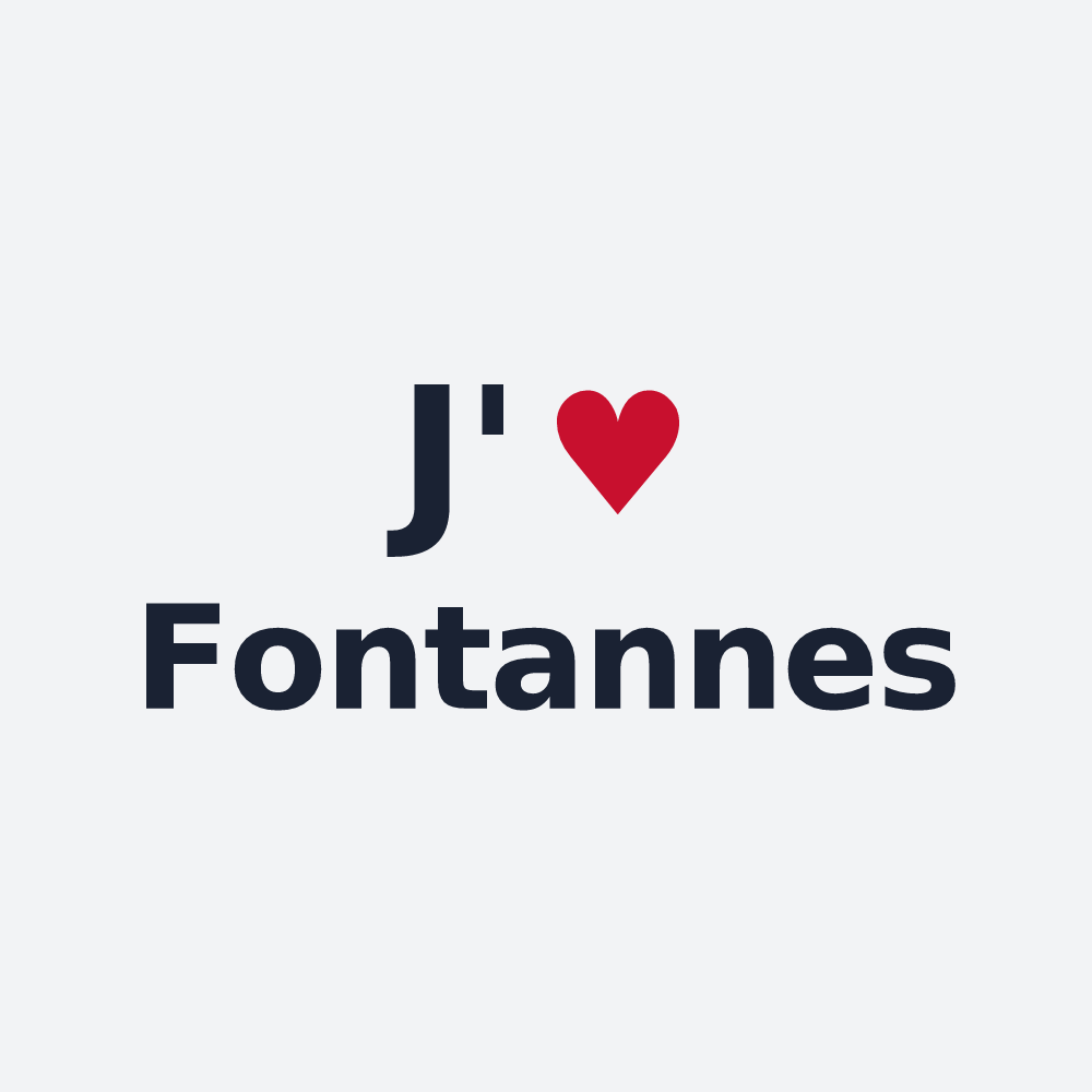 Poster personnalisé Fontannes — design J'aime Fontannes