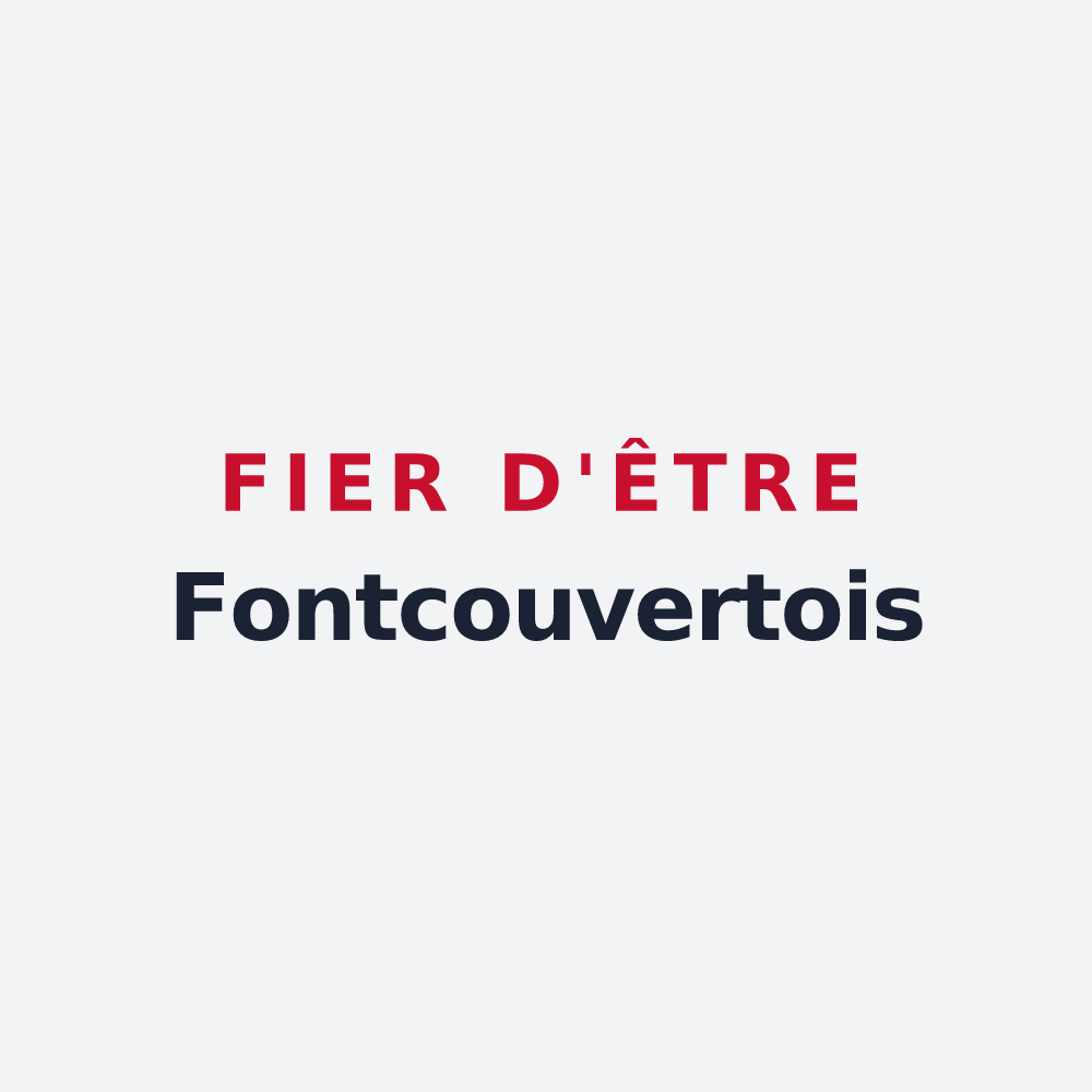 Poster « Fier d'être Fontcouvertois » — design pour Fontcouverte