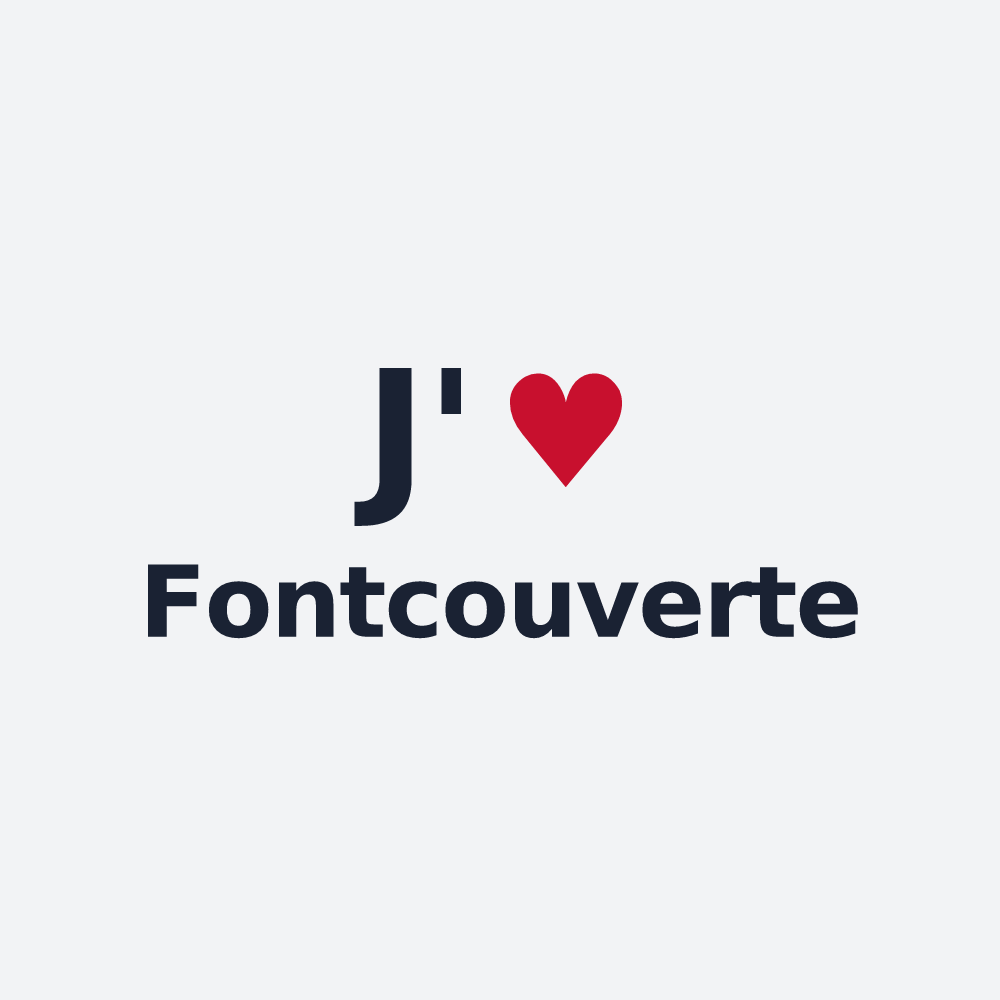 Poster personnalisé Fontcouverte — design J'aime Fontcouverte