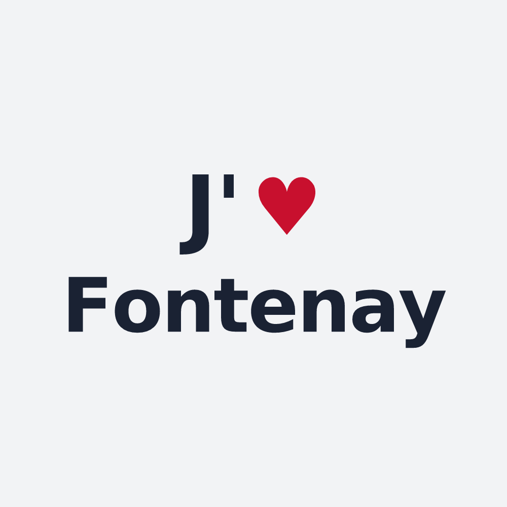 Poster personnalisé Fontenay — design « J'aime Fontenay » imprimé sur le poster