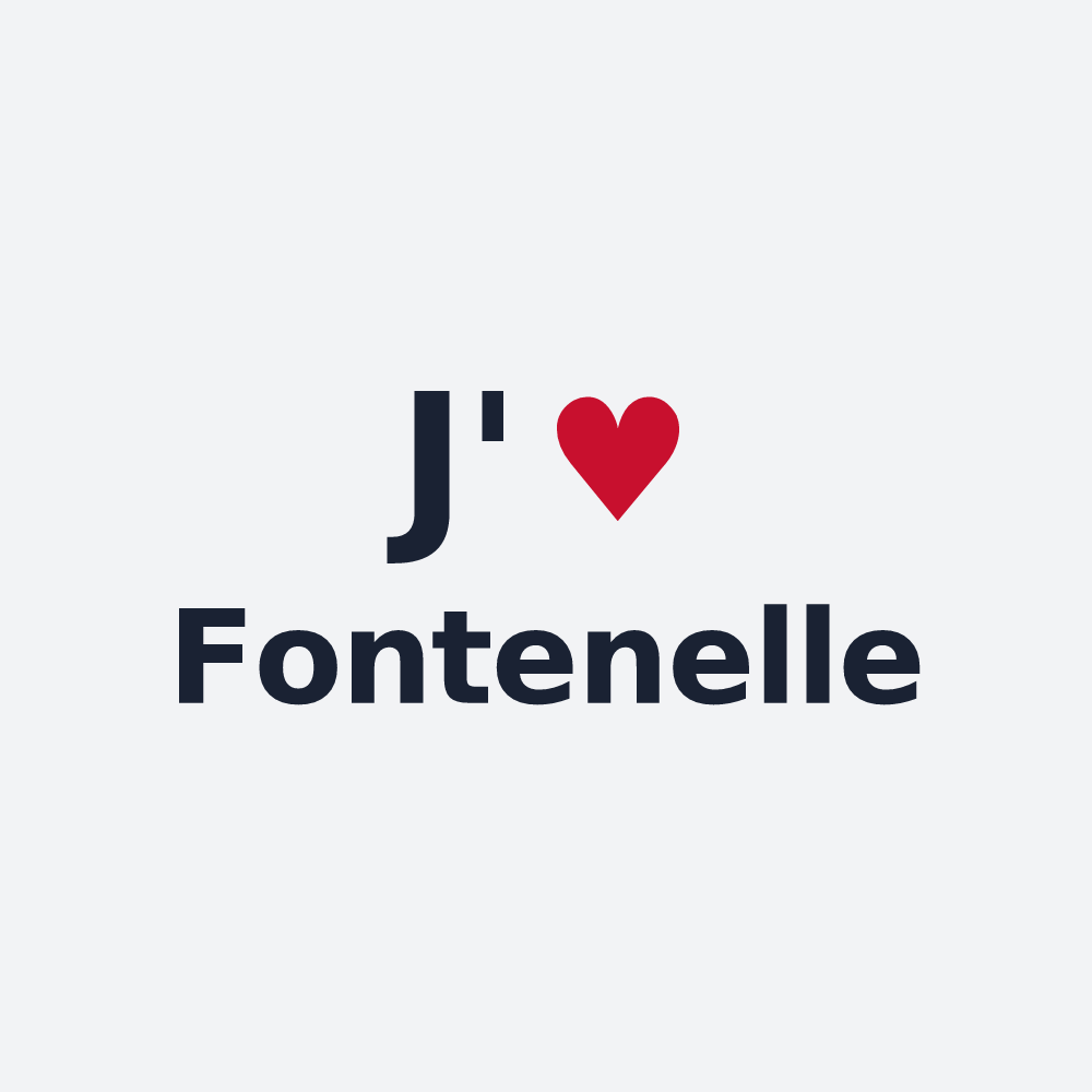 Poster personnalisé Fontenelle — design « J'aime Fontenelle » imprimé sur le poster
