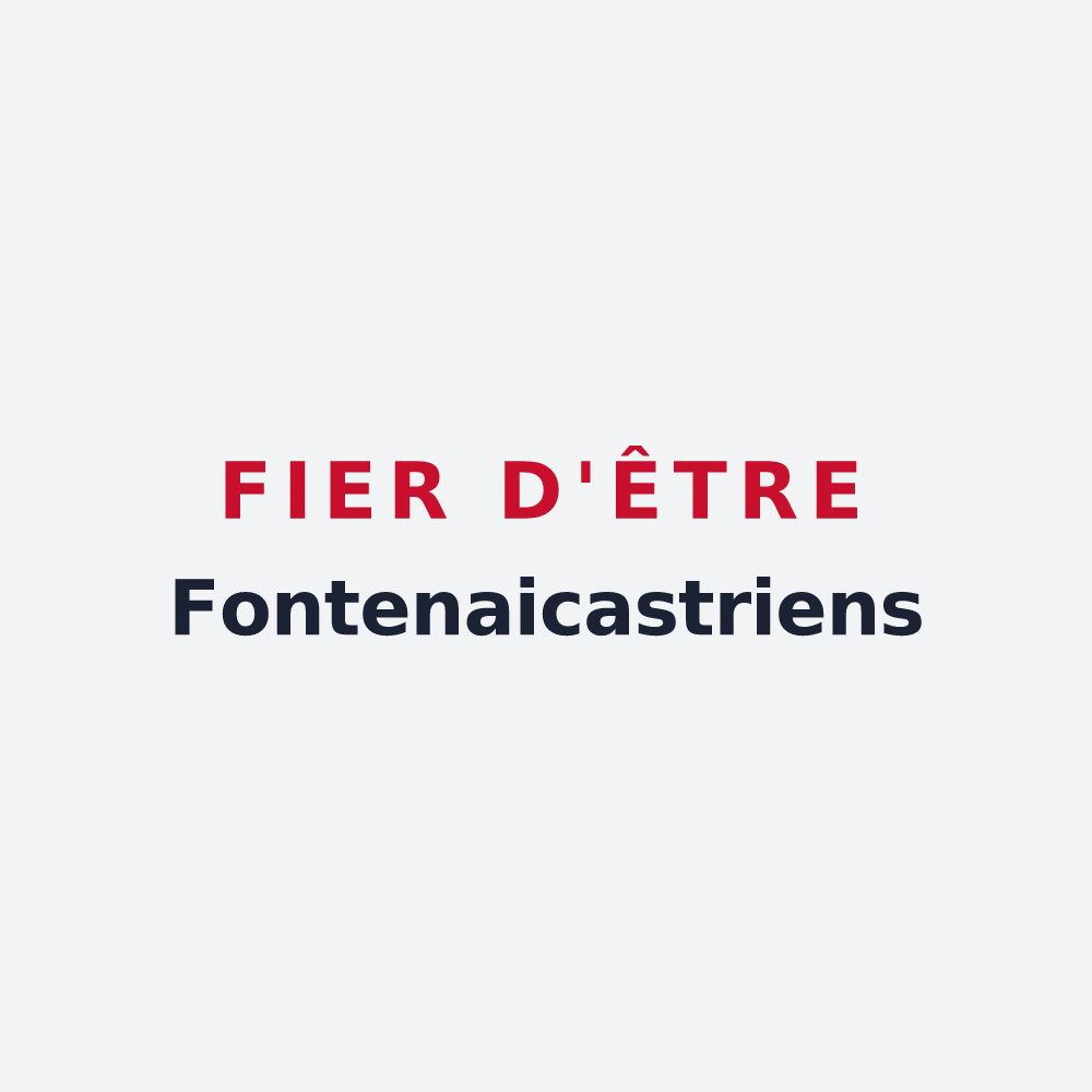 Poster « Fier d'être Fontenaicastriens » — design pour Fontenoy-le-Château