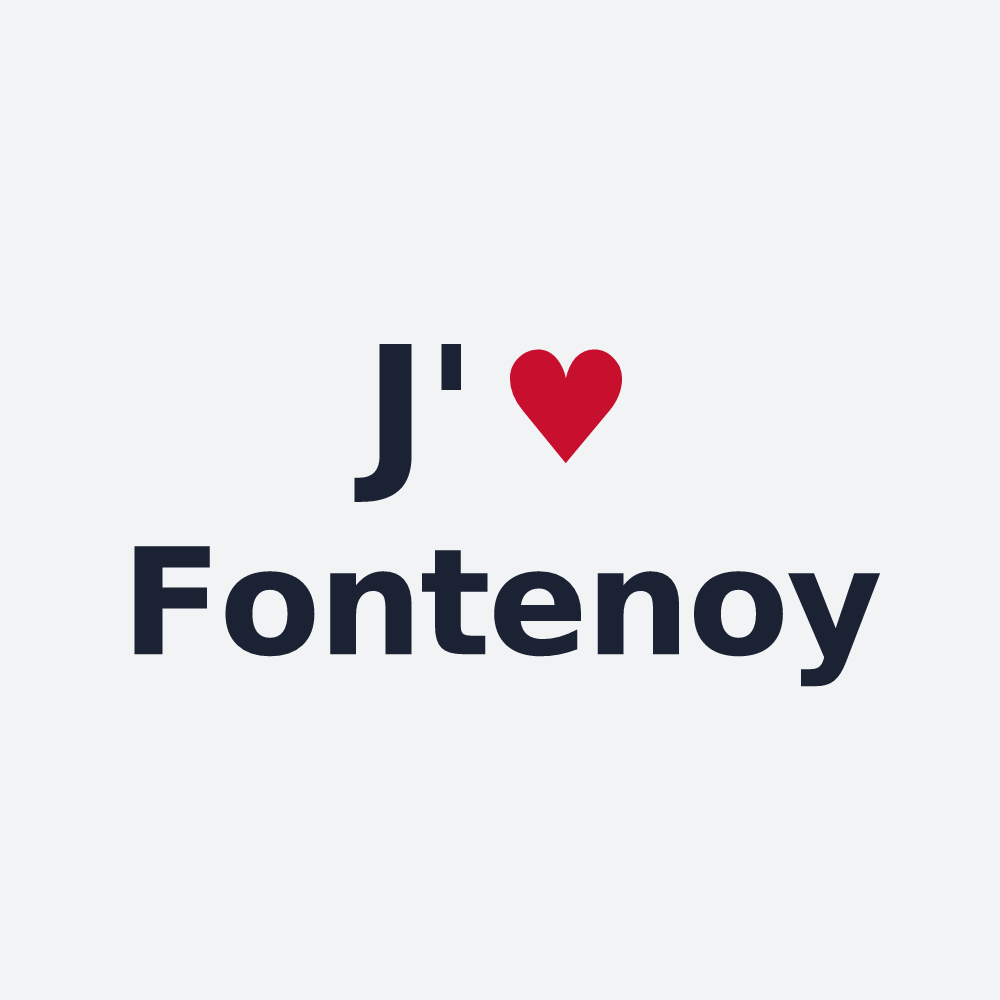 Poster personnalisé Fontenoy — design J'aime Fontenoy