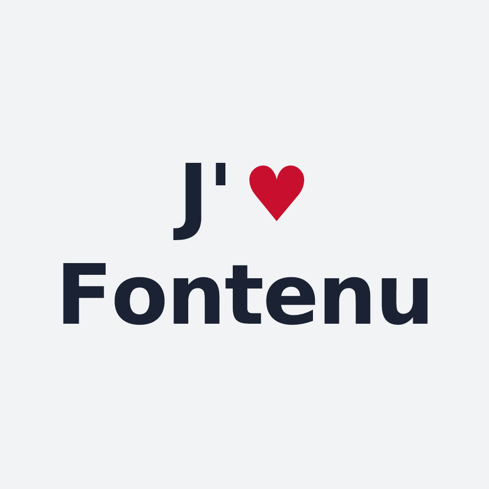 Poster personnalisé Fontenu — design J'aime Fontenu
