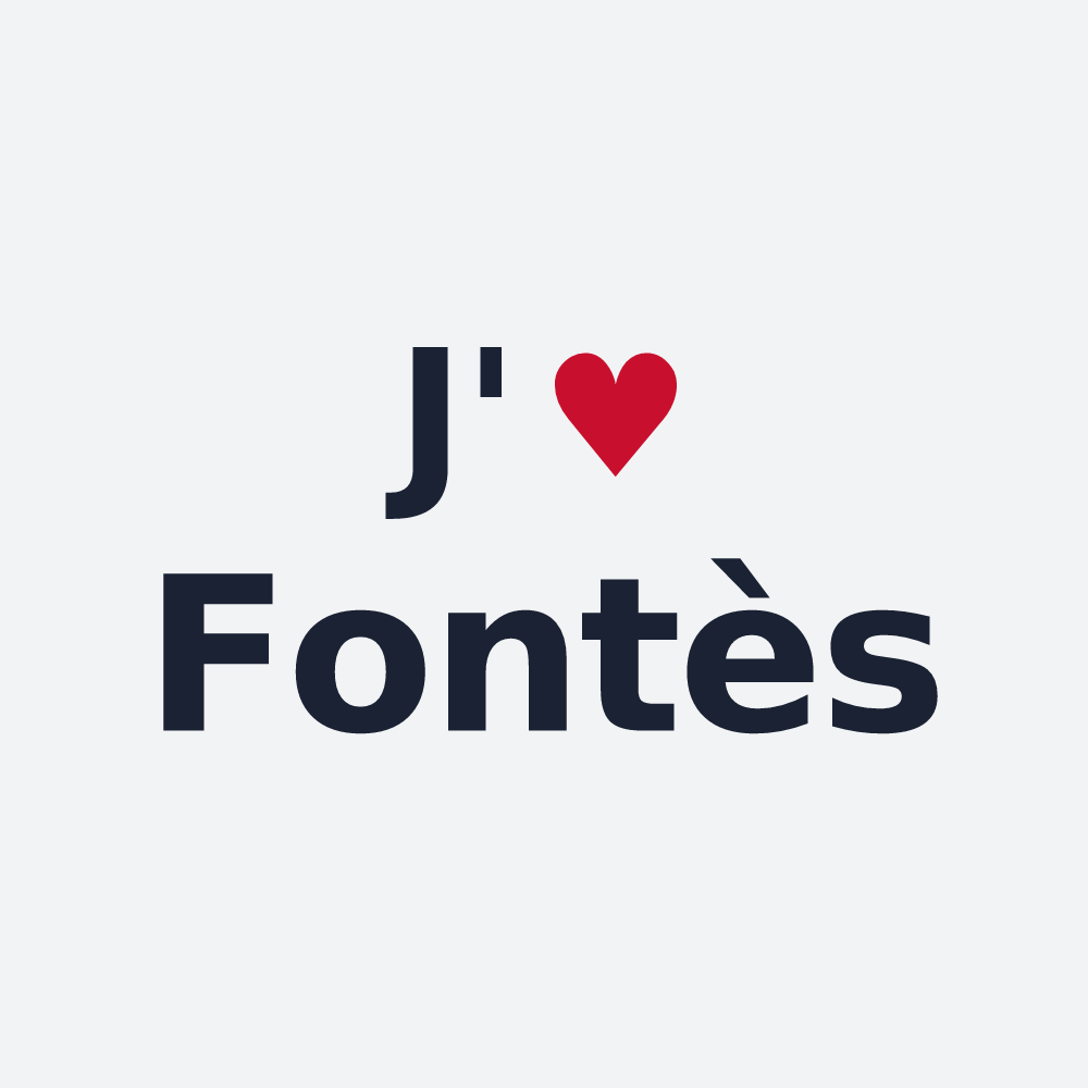 Poster personnalisé Fontès — design « J'aime Fontès » imprimé sur le poster