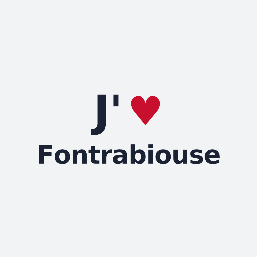Poster personnalisé Fontrabiouse — design J'aime Fontrabiouse