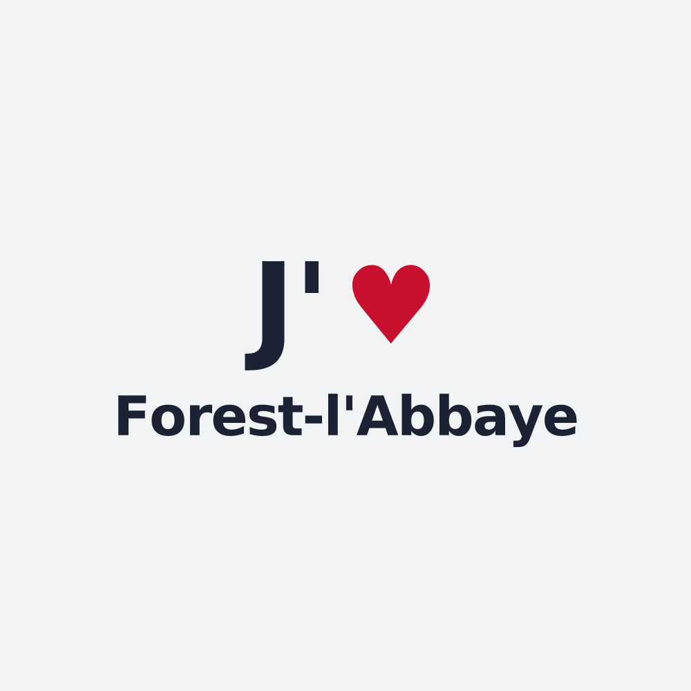 Poster personnalisé Forest-l'Abbaye — design J'aime Forest-l'Abbaye