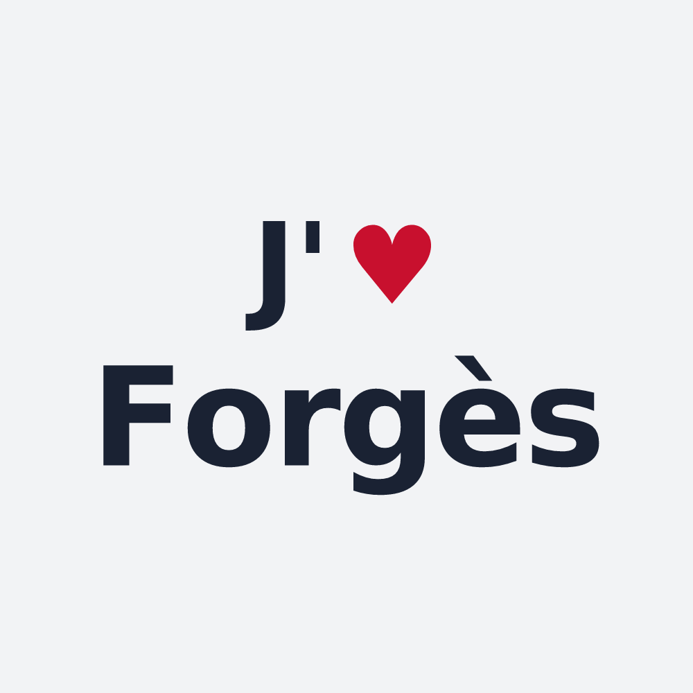 Poster personnalisé Forgès — design J'aime Forgès