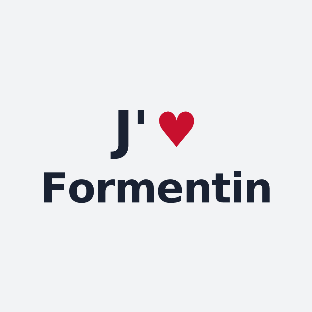 Poster personnalisé Formentin — design « J'aime Formentin » imprimé sur le poster