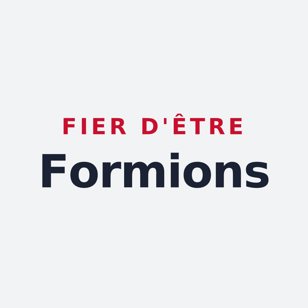 Poster « Fier d'être Formions » — design pour Formerie