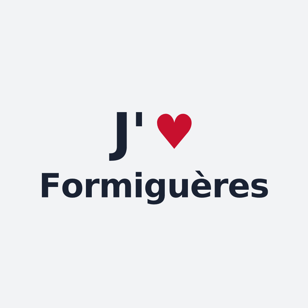 Poster personnalisé Formiguères — design « J'aime Formiguères » imprimé sur le poster