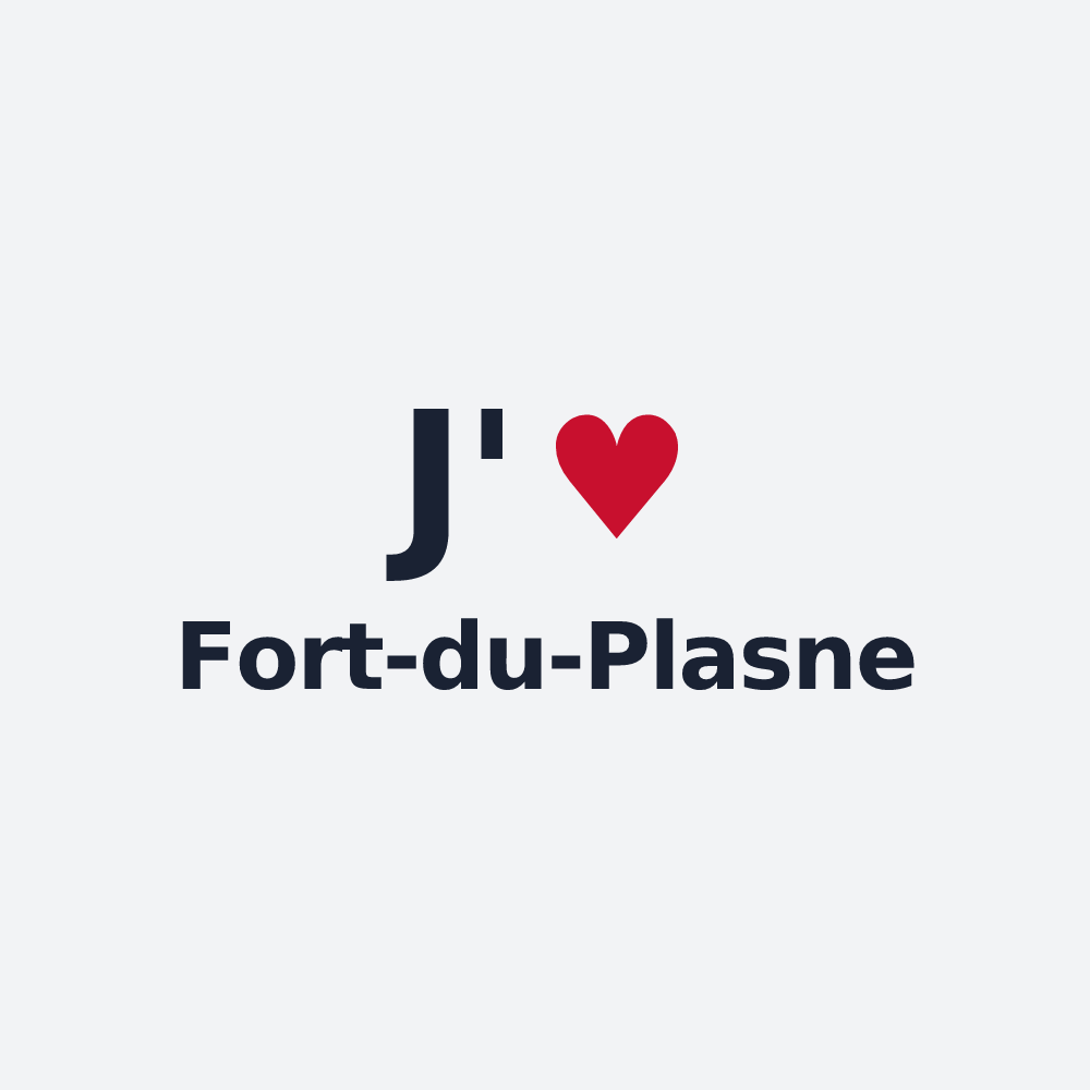 Poster personnalisé Fort-du-Plasne — design « J'aime Fort-du-Plasne » imprimé sur le poster
