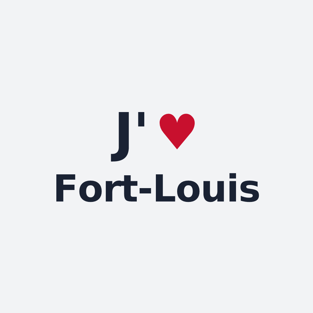 Poster personnalisé Fort-Louis — design J'aime Fort-Louis
