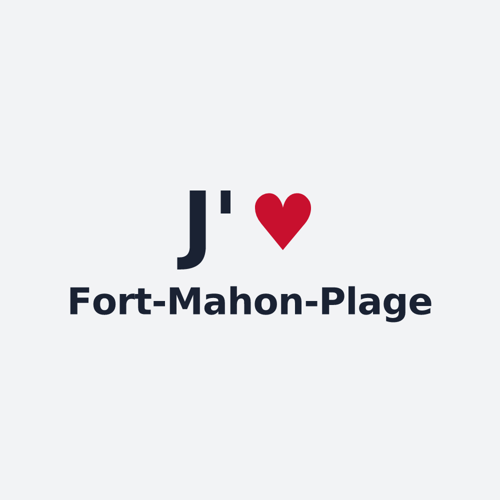 Poster personnalisé Fort-Mahon-Plage — design J'aime Fort-Mahon-Plage