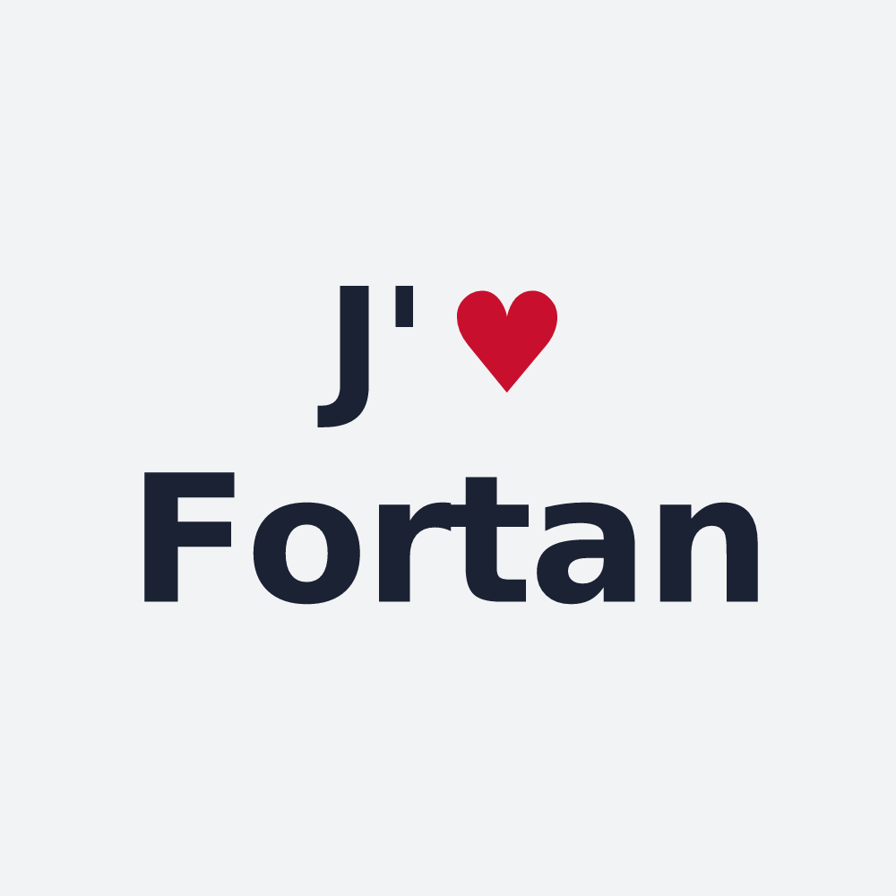 Poster personnalisé Fortan — design J'aime Fortan