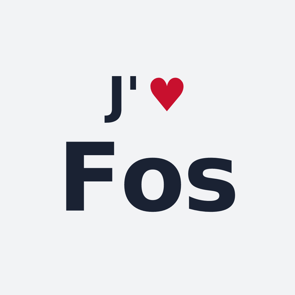 Poster personnalisé Fos — design « J'aime Fos » imprimé sur le poster