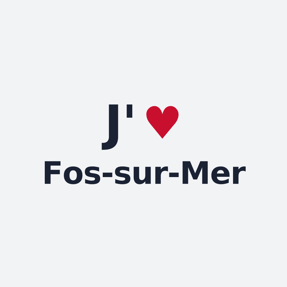 Poster personnalisé Fos-sur-Mer — design J'aime Fos-sur-Mer
