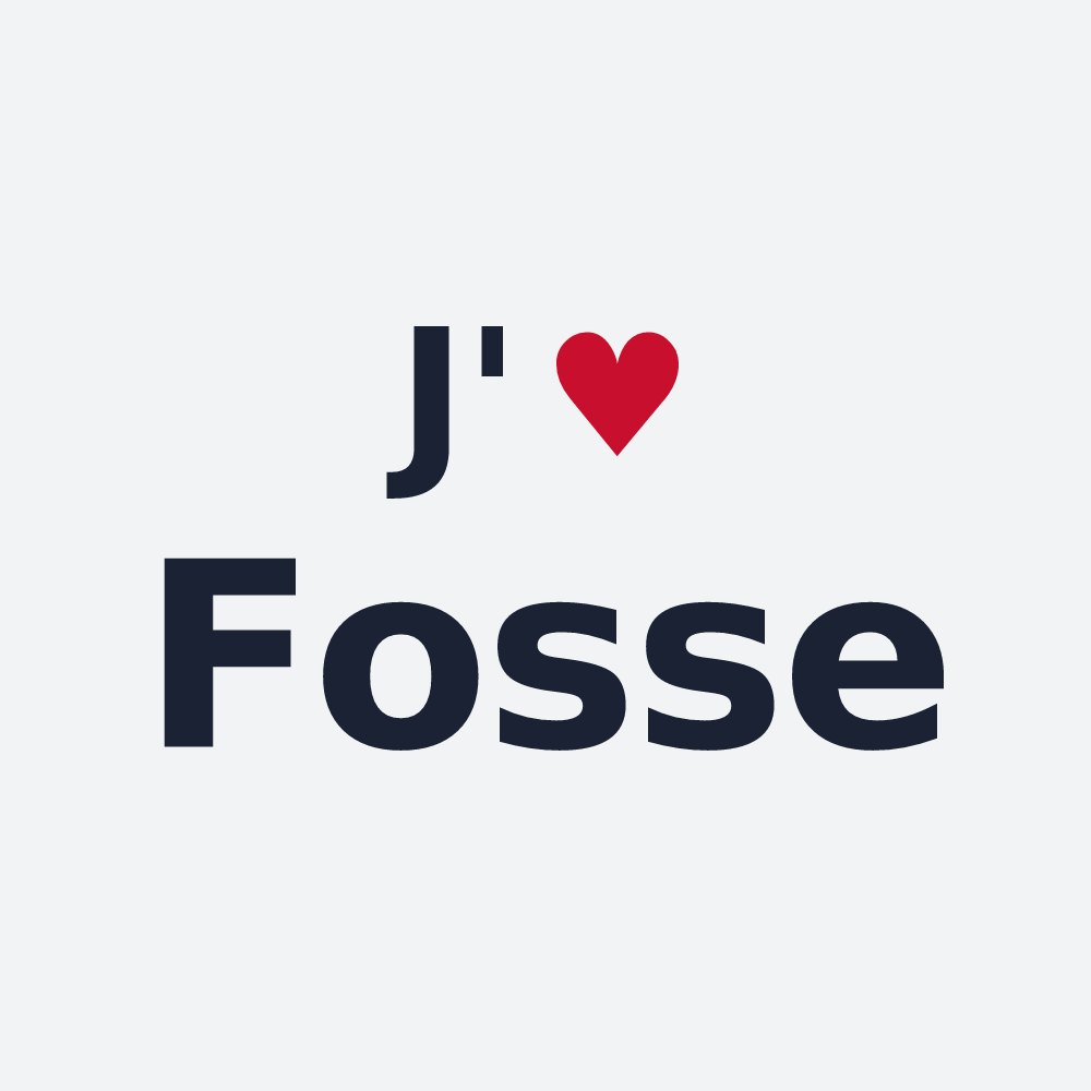 Poster personnalisé Fosse — design « J'aime Fosse » imprimé sur le poster
