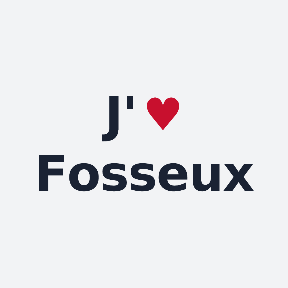 Poster personnalisé Fosseux — design J'aime Fosseux