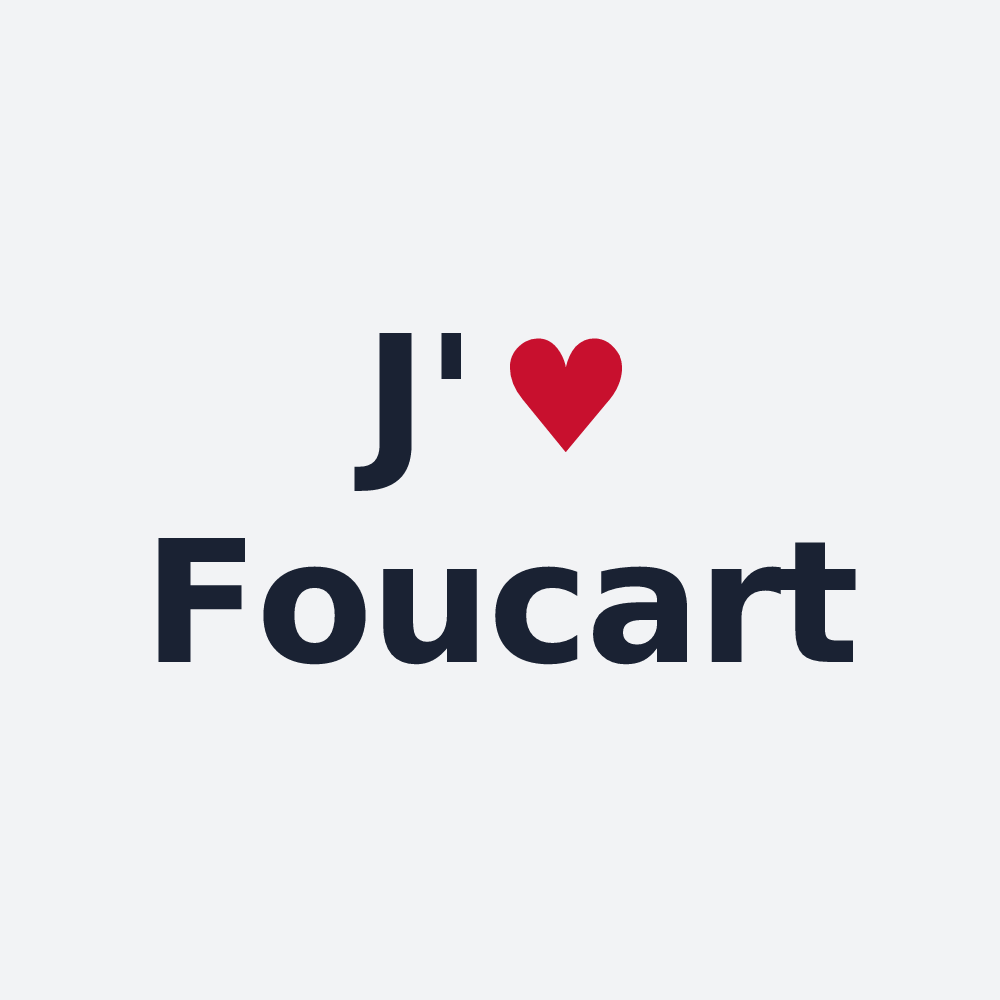 Poster personnalisé Foucart — design J'aime Foucart
