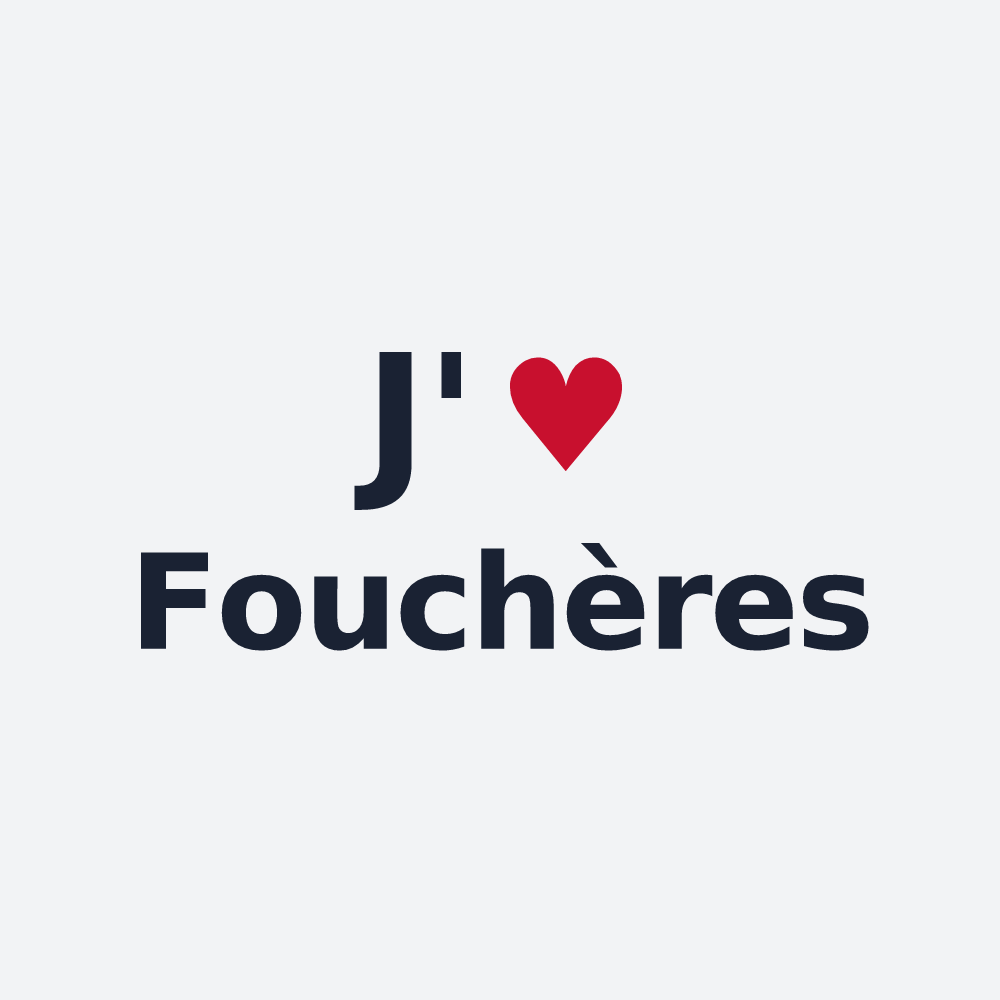Poster personnalisé Fouchères — design J'aime Fouchères