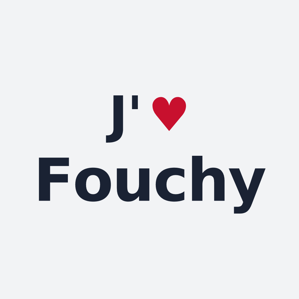 Poster personnalisé Fouchy — design J'aime Fouchy