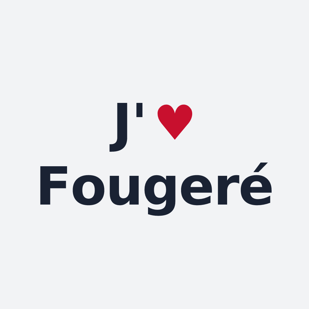 Poster personnalisé Fougeré — design J'aime Fougeré