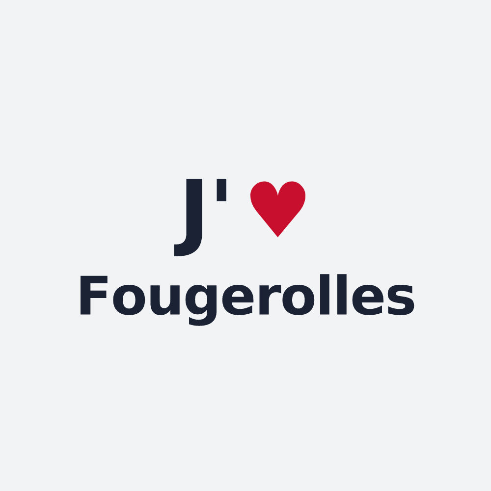 Poster personnalisé Fougerolles — design « J'aime Fougerolles » imprimé sur le poster