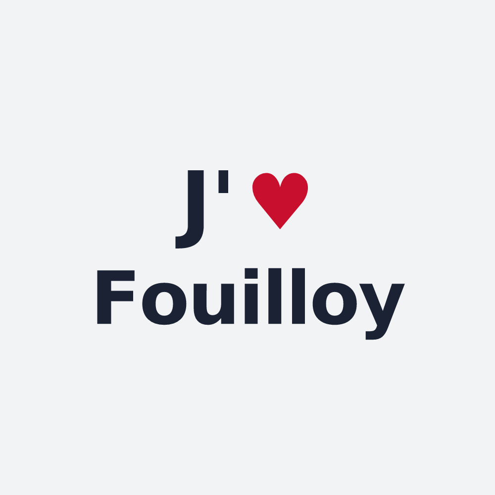 Poster personnalisé Fouilloy — design J'aime Fouilloy