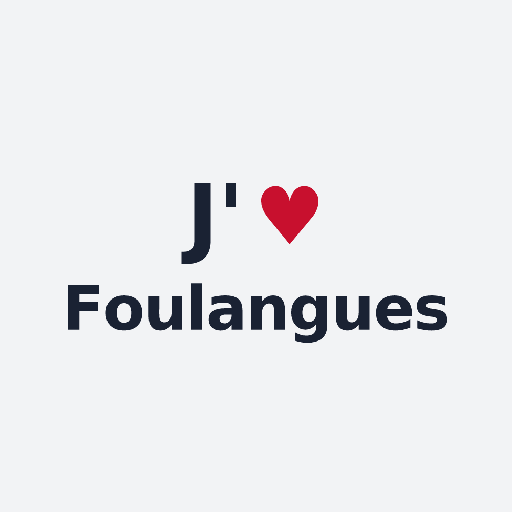 Poster personnalisé Foulangues — design J'aime Foulangues