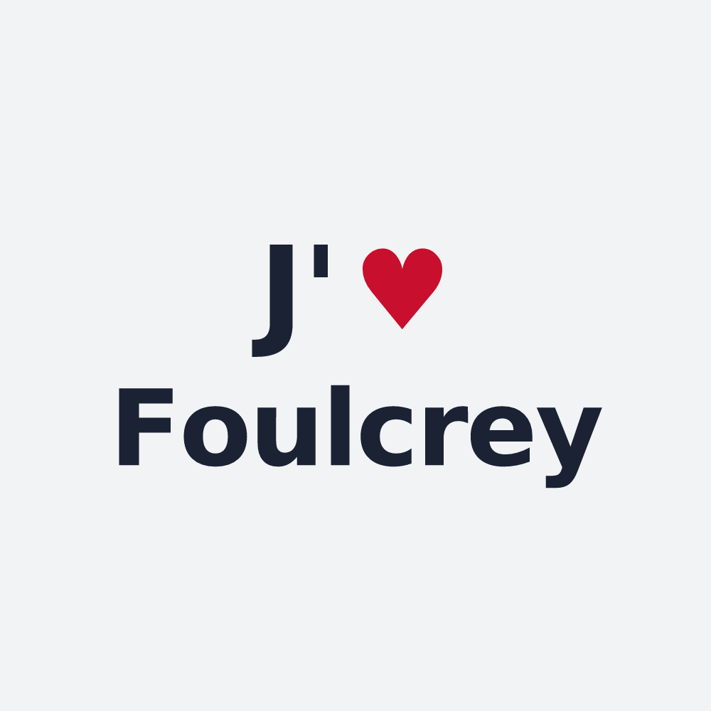 Poster personnalisé Foulcrey — design J'aime Foulcrey