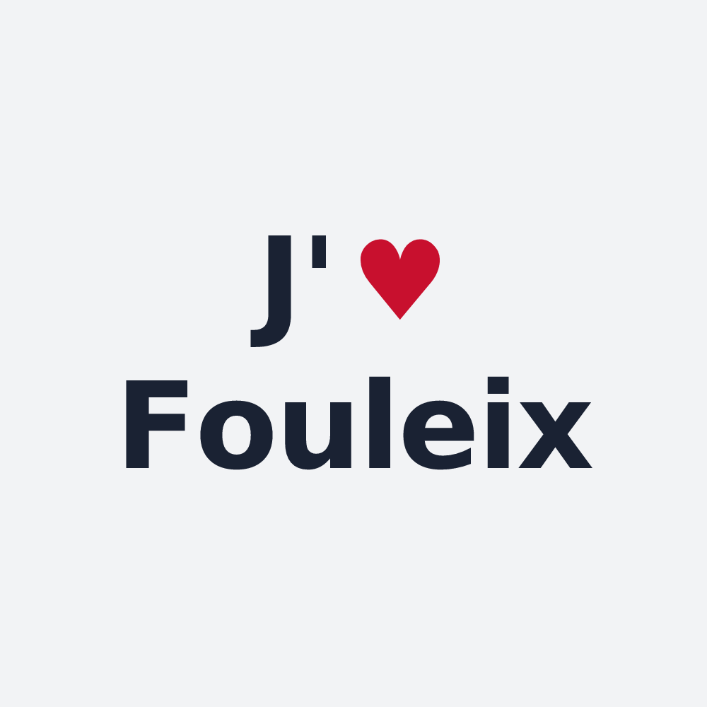 Poster personnalisé Fouleix — design J'aime Fouleix