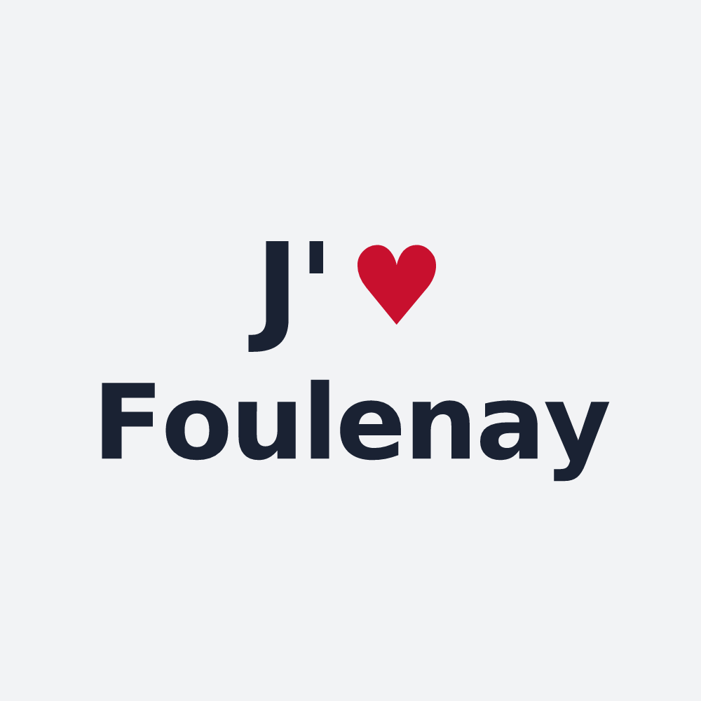 Poster personnalisé Foulenay — design J'aime Foulenay