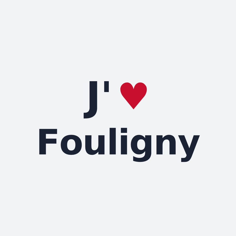 Poster personnalisé Fouligny — design J'aime Fouligny