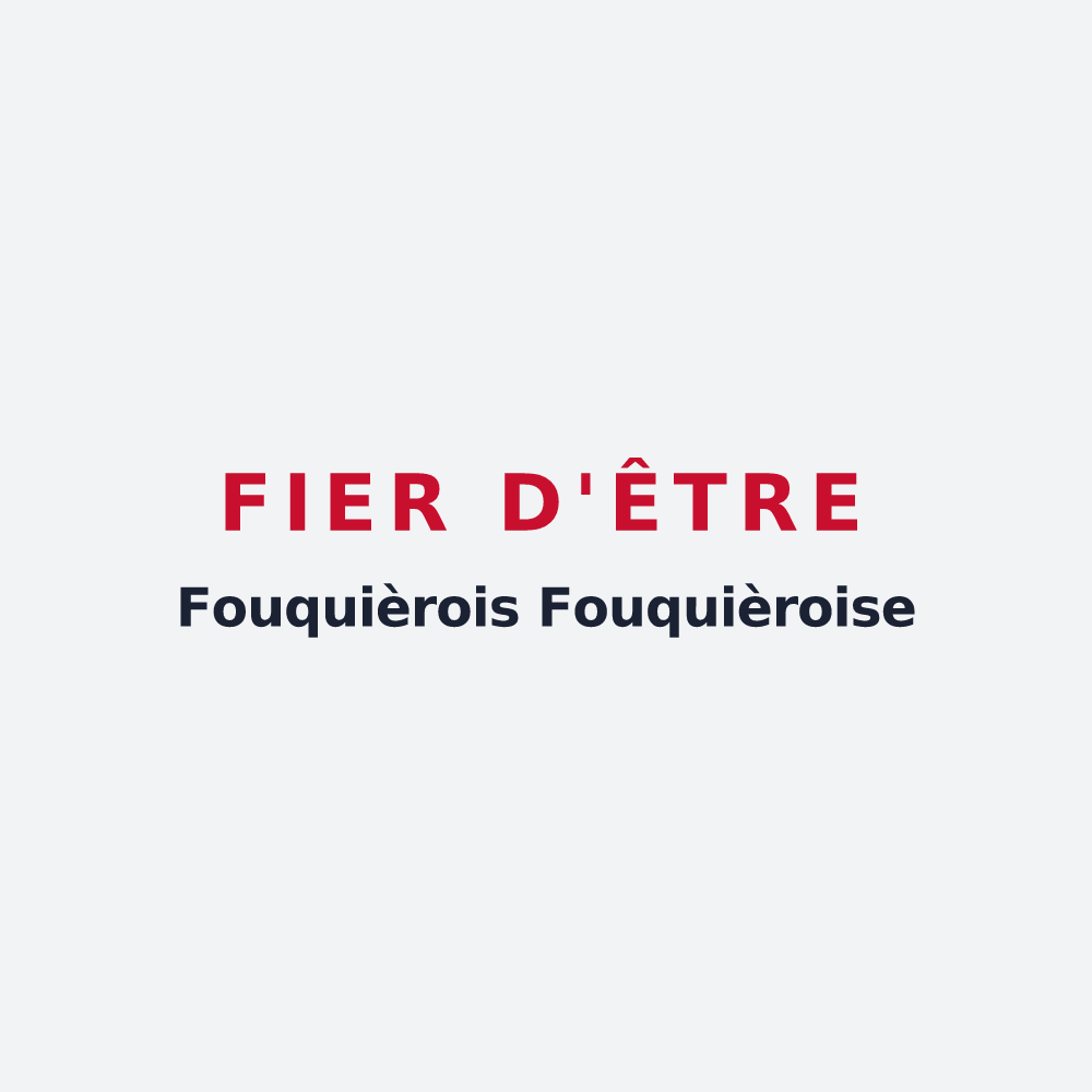 Poster « Fier d'être Fouquièrois Fouquièroise » — design pour Fouquières-lès-Lens