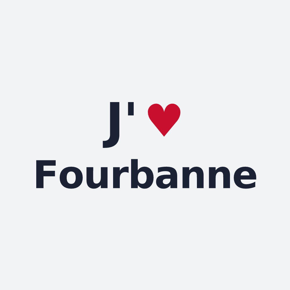 Poster personnalisé Fourbanne — design J'aime Fourbanne