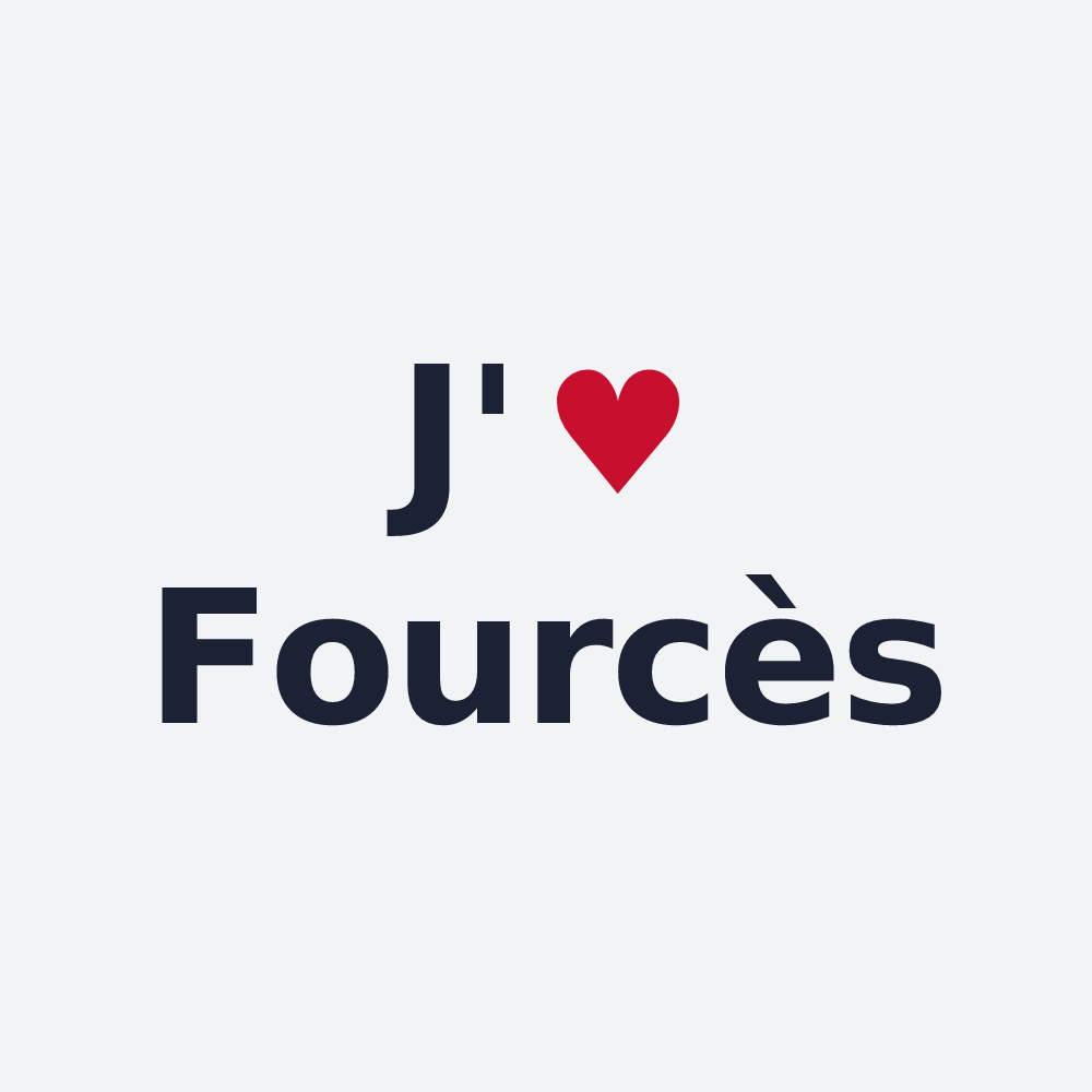 Poster personnalisé Fourcès — design J'aime Fourcès