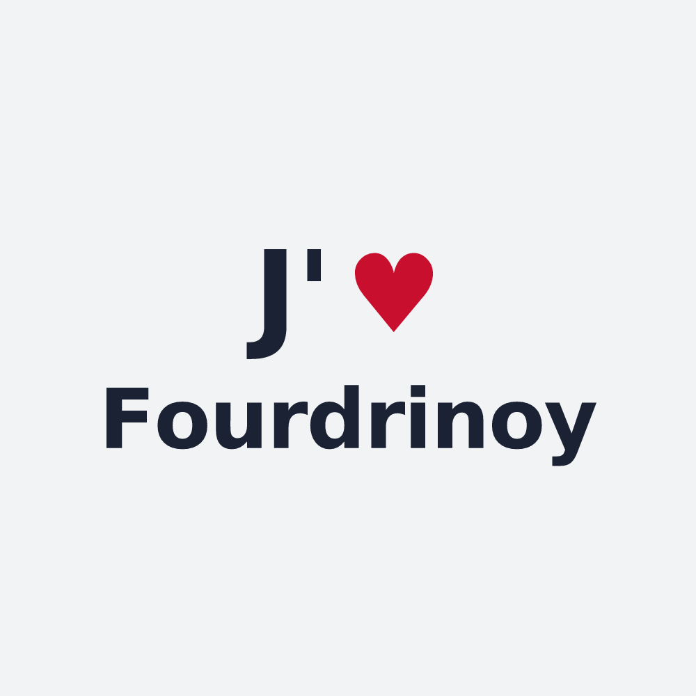 Poster personnalisé Fourdrinoy — design J'aime Fourdrinoy