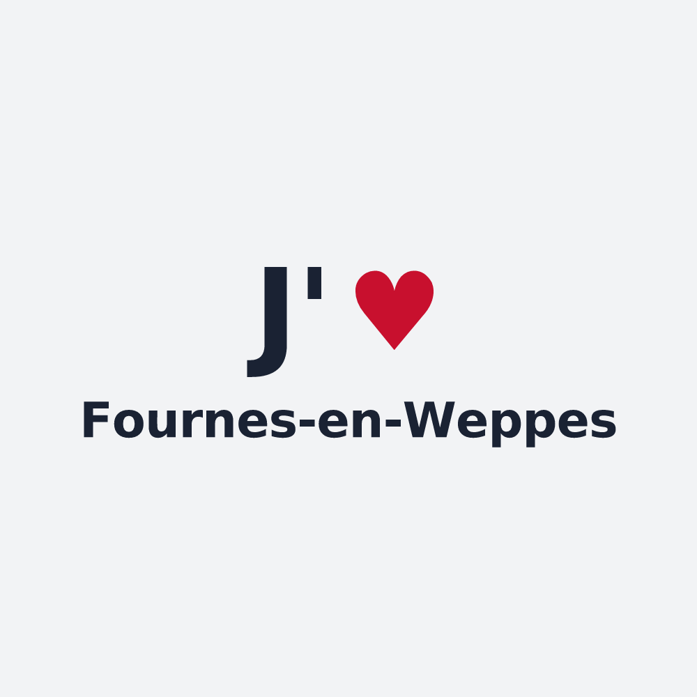 Poster personnalisé Fournes-en-Weppes — design J'aime Fournes-en-Weppes