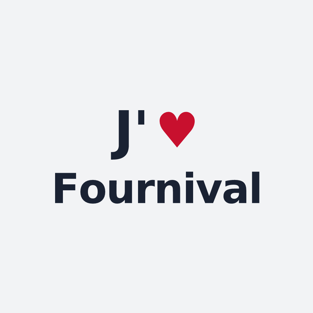 Poster personnalisé Fournival — design J'aime Fournival