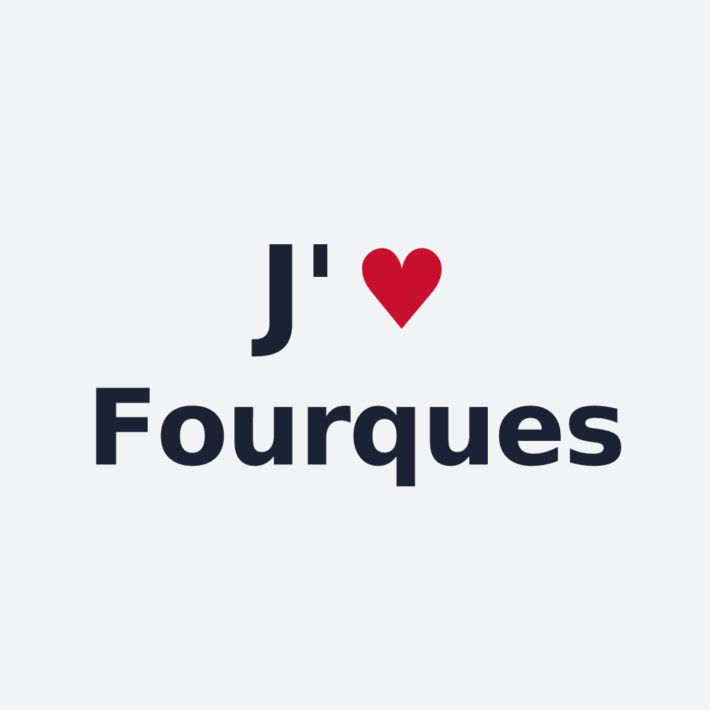 Poster personnalisé Fourques — design J'aime Fourques
